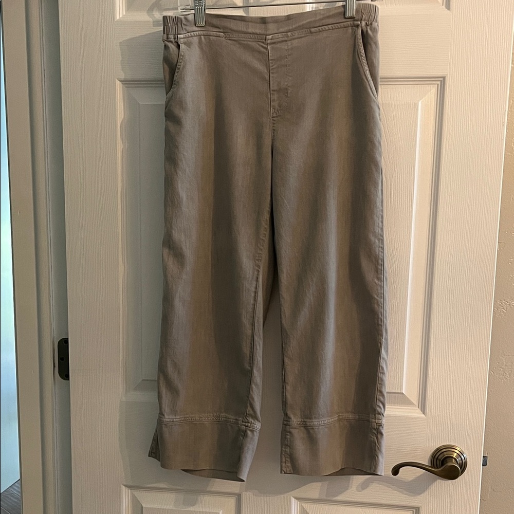 XCVI wide leg pull on cropped pants, small